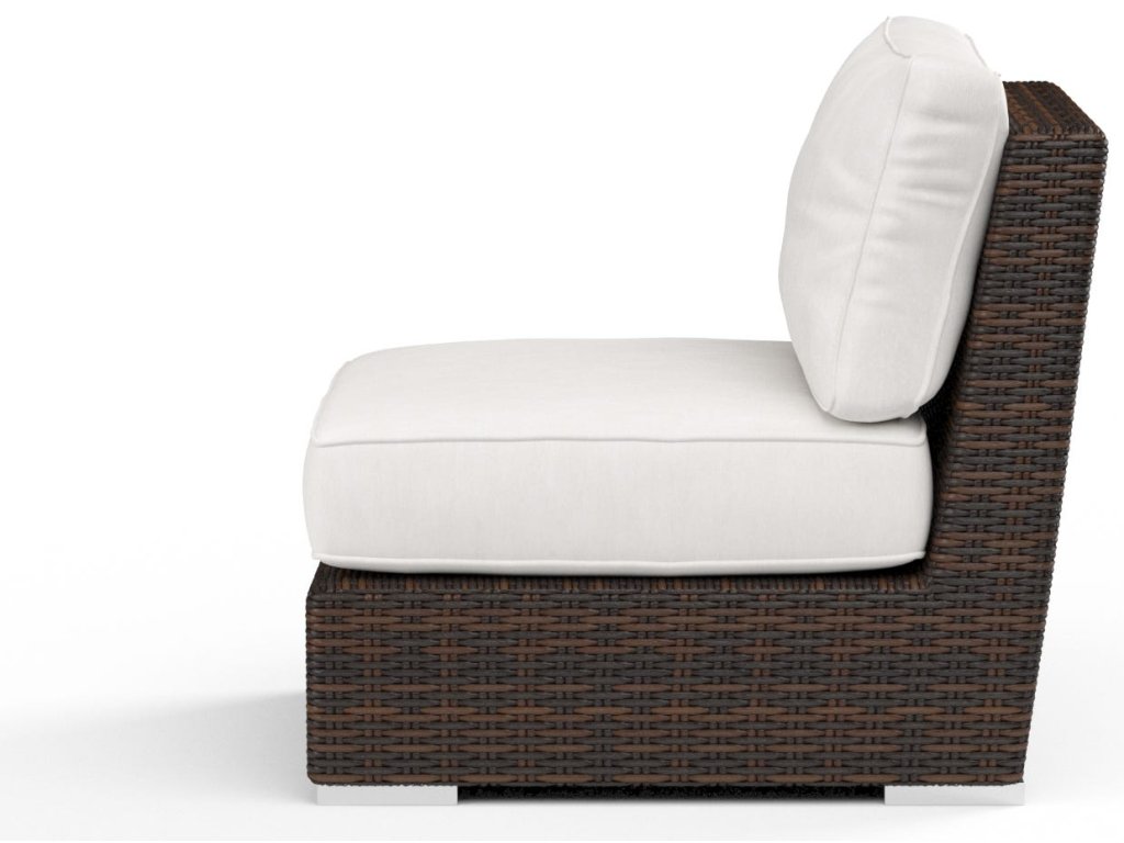 Montecito Armless Club Chair in Canvas Flax w/ Self Welt - image 2