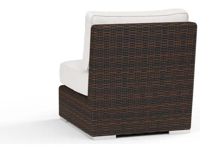 Montecito Armless Club Chair in Canvas Flax w/ Self Welt - Alternative View
