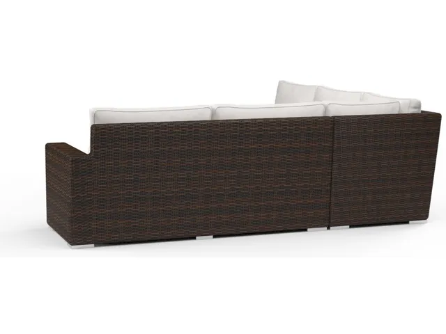 Montecito Sectional in Canvas Flax w/ Self Welt - Alternative View