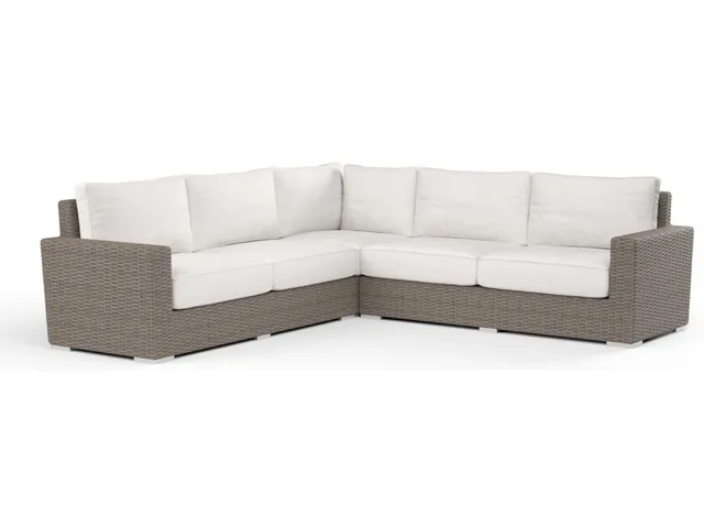 Coronado Sectional in Canvas Flax w/ Self Welt