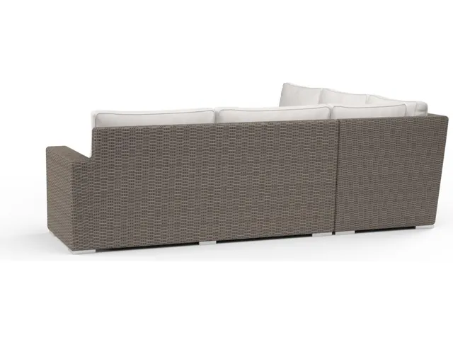 Coronado Sectional in Canvas Flax w/ Self Welt - Alternative View