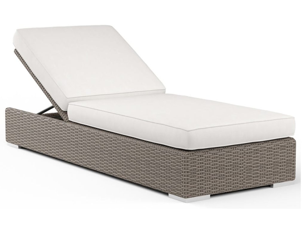 Coronado Adjustable Chaise in Canvas Flax w/ Self Welt - main image