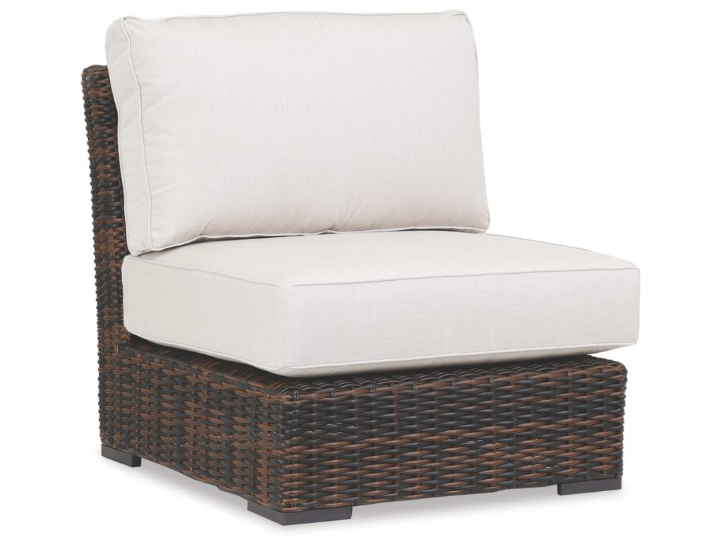 Montecito Armless Club Chair in Canvas Flax w/ Self Welt - main image