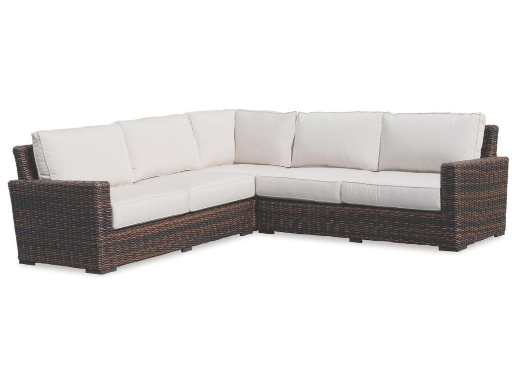 Montecito Sectional in Canvas Flax w/ Self Welt - main image