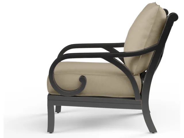 Monterey Club Chair in Linen Stone w/ Selt Welt - Alternative View