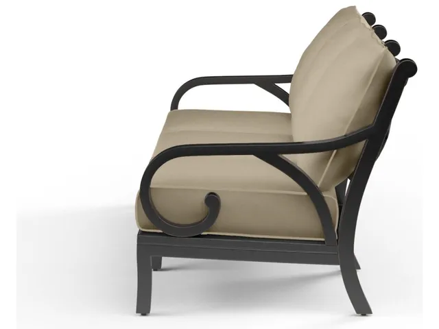 Monterey Sofa in Linen Stone w/ Self Welt
