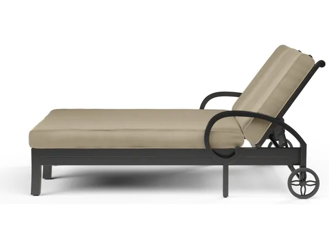 Monterey Double Chaise in Linen Stone w/ Selt Welt - Alternative View