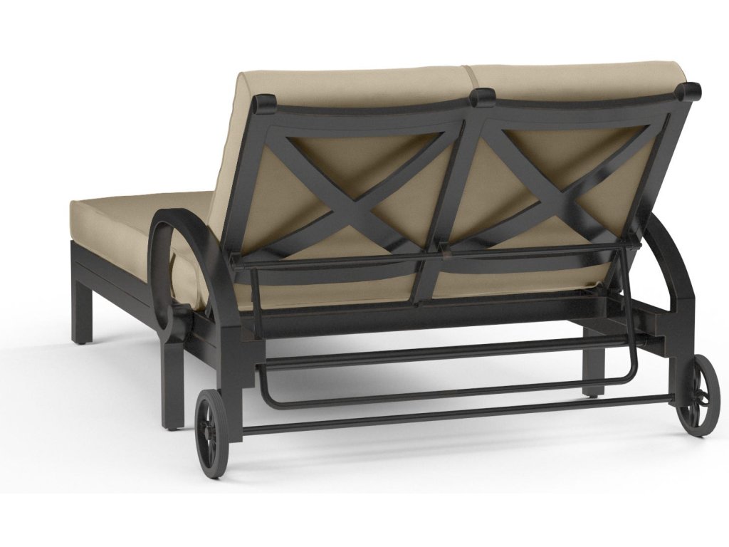 Monterey Double Chaise in Linen Stone w/ Selt Welt - image 2
