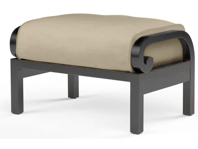 Monterey Ottoman in Linen Stone w/ Selt Welt - Alternative View