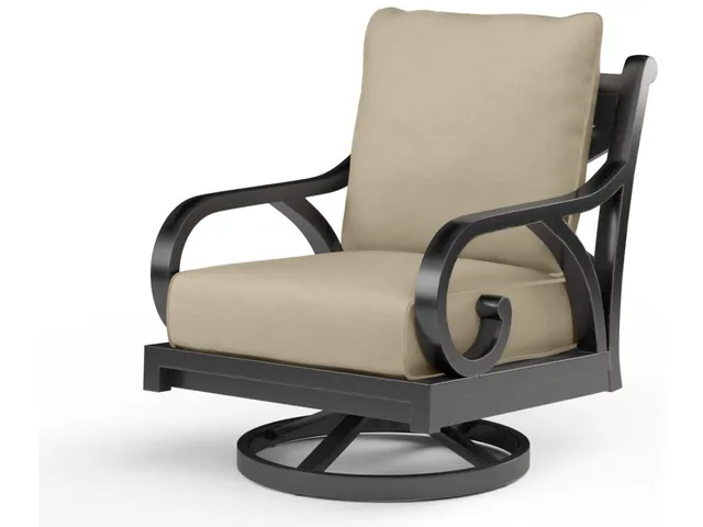 Monterey Swivel Rocker in Linen Stone w/ Selt Welt - Alternative View