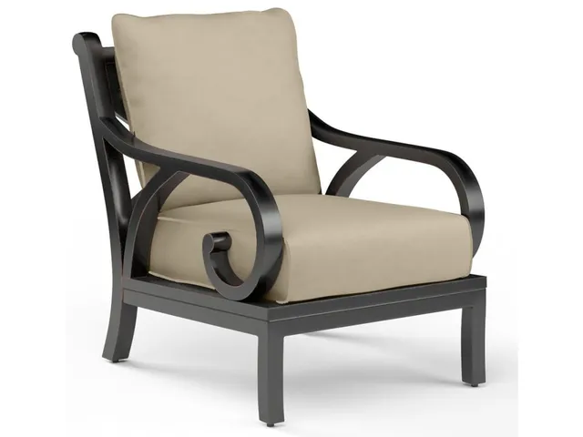 Monterey Club Chair in Linen Stone w/ Selt Welt