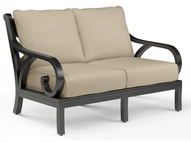 Monterey Loveseat in Linen Stone w/ Selt Welt