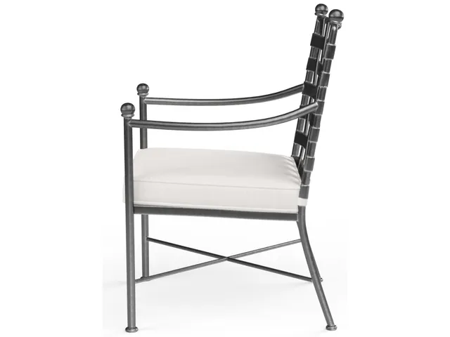 Provence Dining Chair in Canvas Flax w/ Self Welt - Alternative View