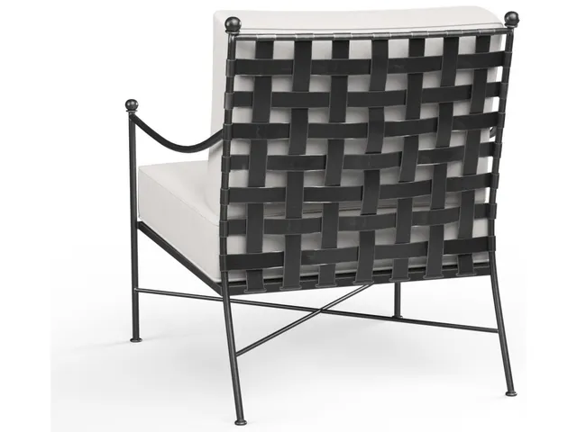Provence Club Chair in Canvas Flax w/ Self Welt