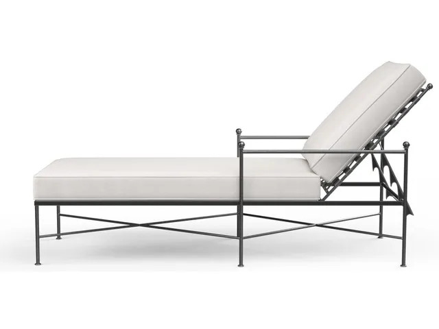 Provence Chaise Lounge in Canvas Flax w/ Self Welt - Alternative View