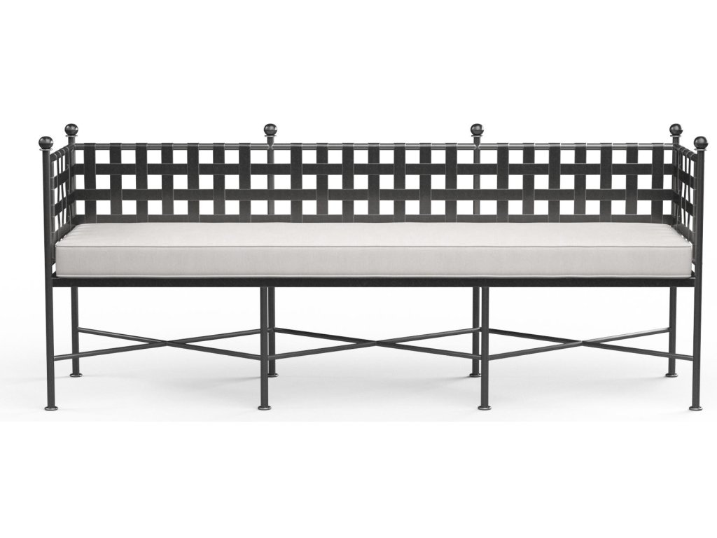 Provence Garden Bench in Canvas Flax w/ Self Welt - image 1