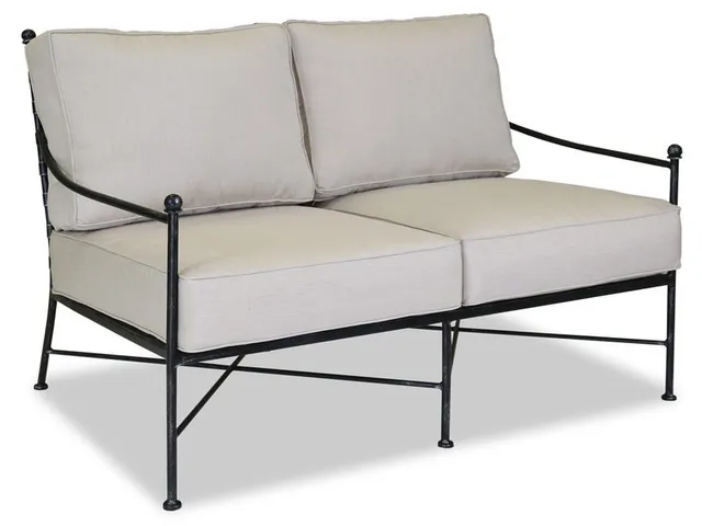 Provence Loveseat in Canvas Flax w/ Self Welt