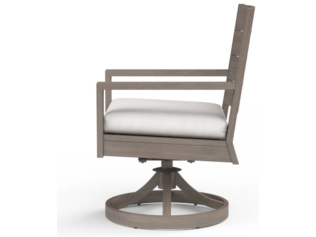 Laguna Swivel Dining Chair in Canvas Flax, No Welt - image 2
