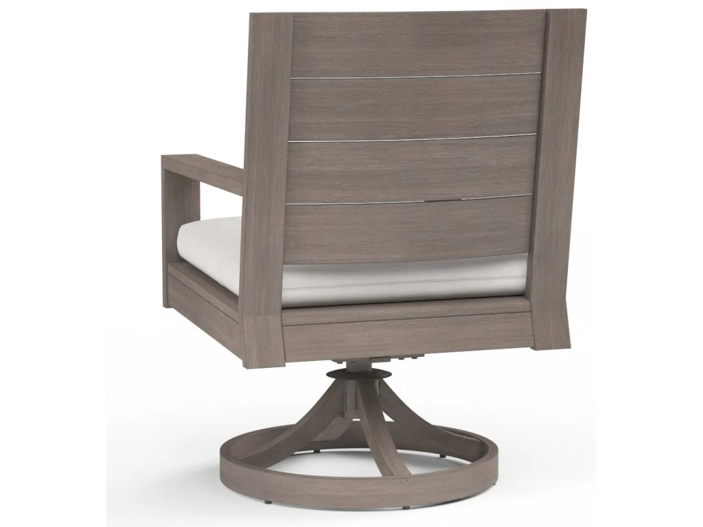 Laguna Swivel Dining Chair in Canvas Flax, No Welt - image 1