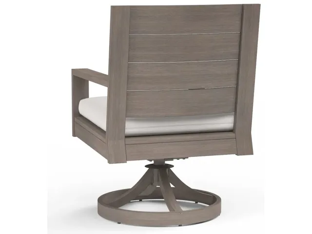 Laguna Swivel Dining Chair in Canvas Flax, No Welt - Alternative View