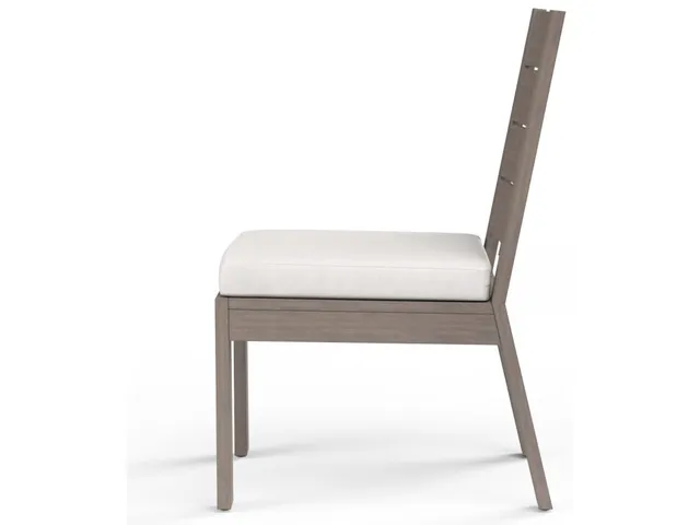 Laguna Armless Dining Chair in Canvas Flax, No Welt - Alternative View