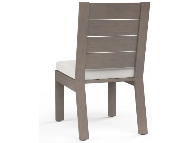 Laguna Armless Dining Chair in Canvas Flax, No Welt