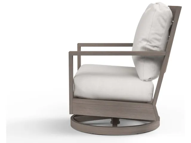 Laguna Swivel Club Rocker in Canvas Flax, No Welt - Alternative View