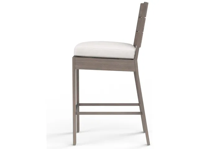 Laguna Barstool in Canvas Flax, No Welt