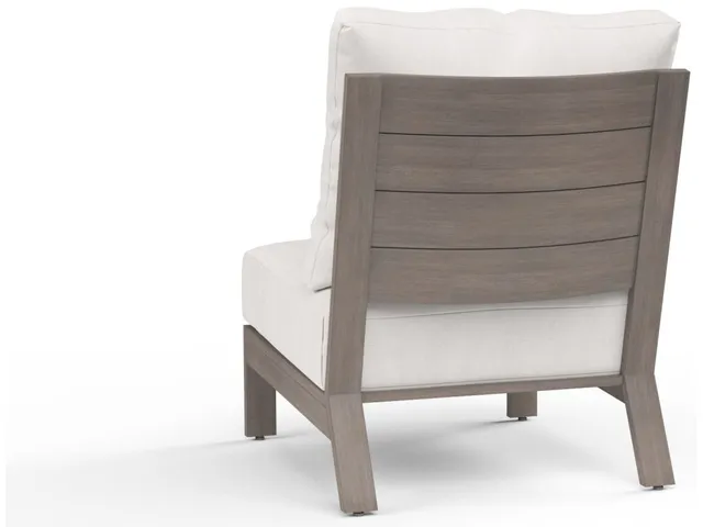 Laguna Armless Club in Canvas Flax, No Welt - Alternative View