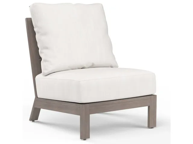 Laguna Armless Club in Canvas Flax, No Welt