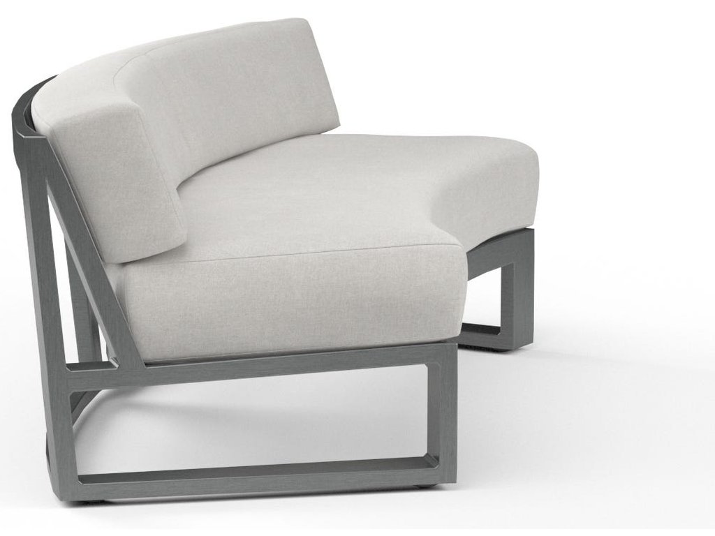 Redondo Curved Sofa in Cast Silver, No Welt - image 2