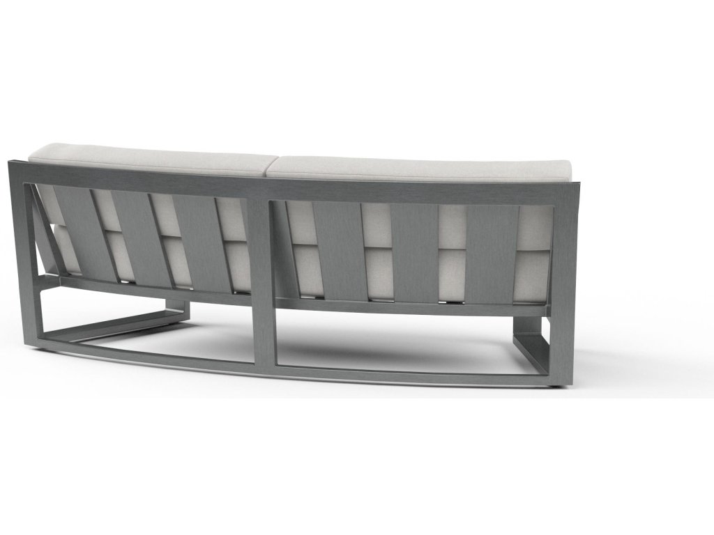 Redondo Curved Sofa in Cast Silver, No Welt - image 1