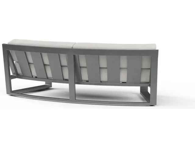 Redondo Curved Sofa in Cast Silver, No Welt - Alternative View