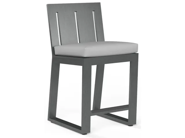 Redondo Barstool in Cast Silver, No Welt