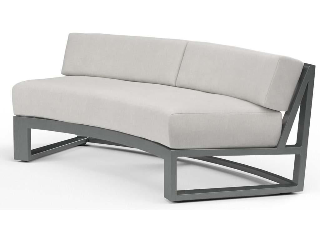 Redondo Curved Sofa in Cast Silver, No Welt - image 3
