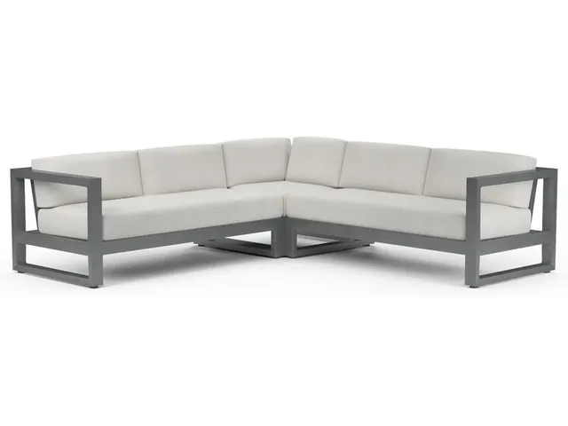 Redondo Sectional in Cast Silver, No Welt
