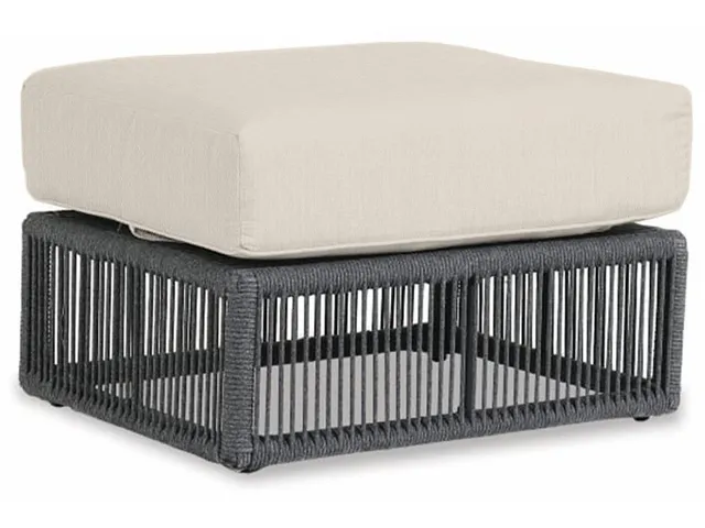 Milano Ottoman in Echo Ash w/ Self Welt