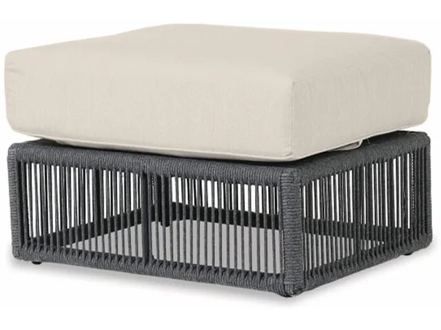 Milano Ottoman in Echo Ash w/ Self Welt - Alternative View