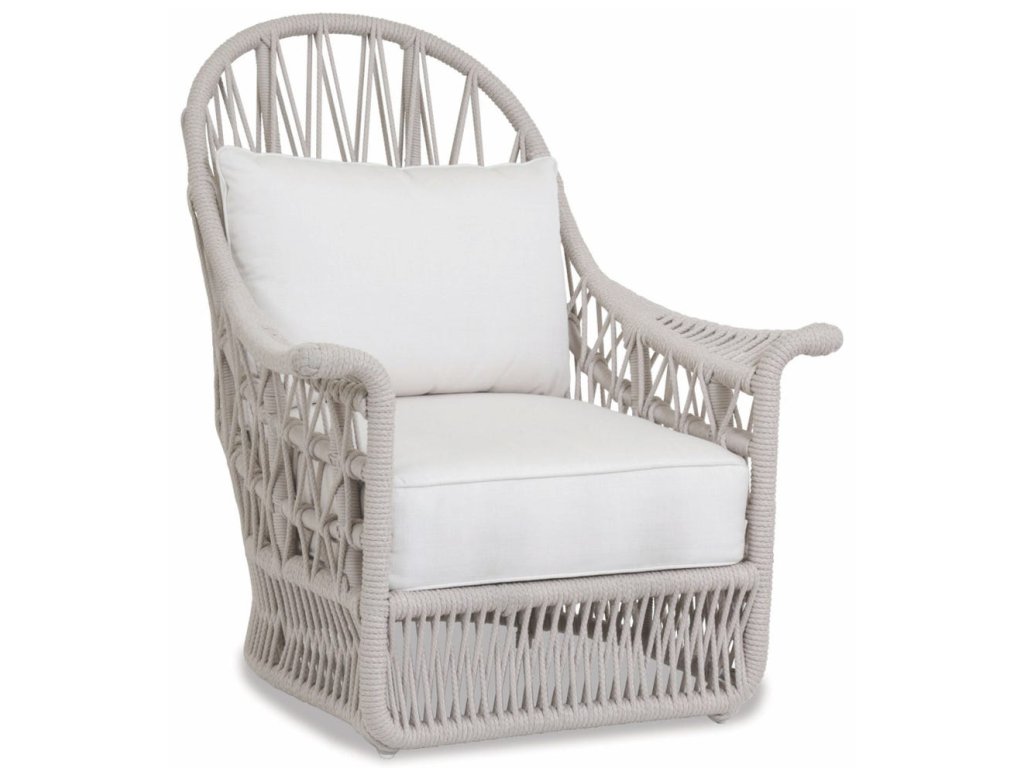 Dana Rope Wing Chair in Linen Canvas w/ Self Welt - main image