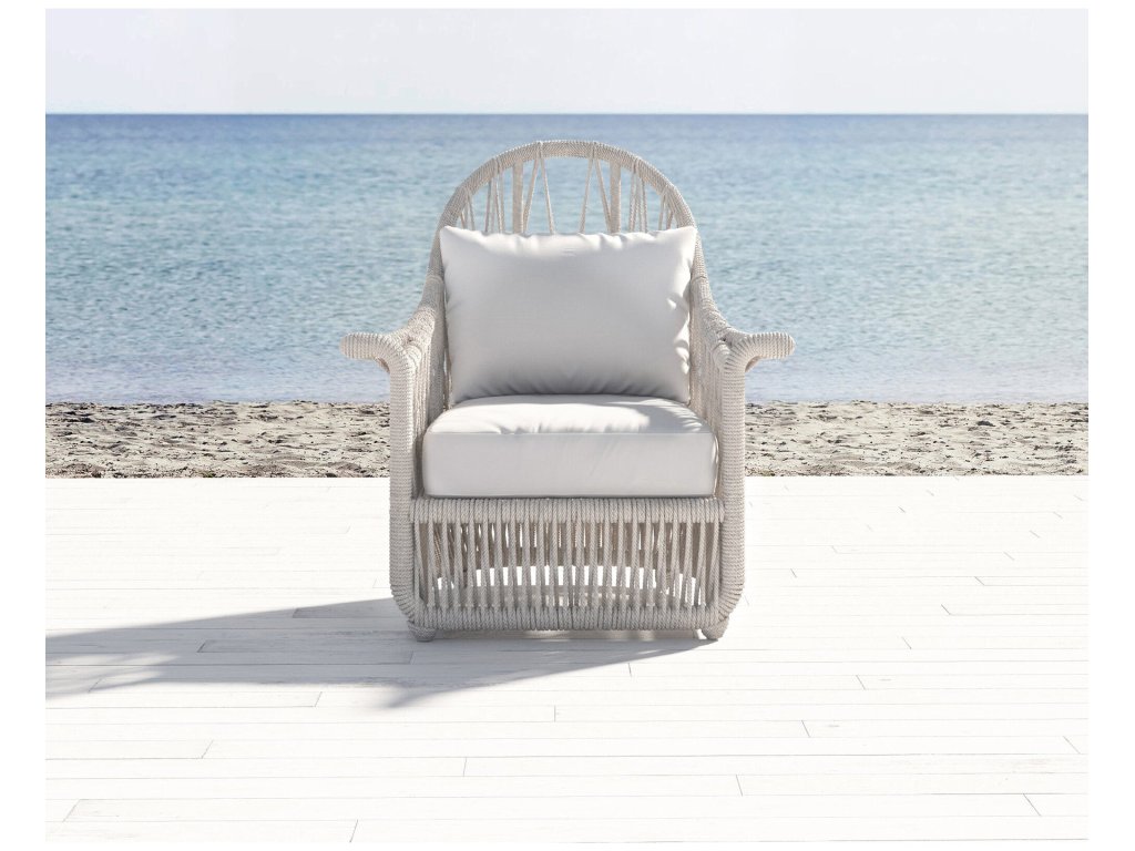 Dana Rope Wing Chair in Linen Canvas w/ Self Welt - image 3