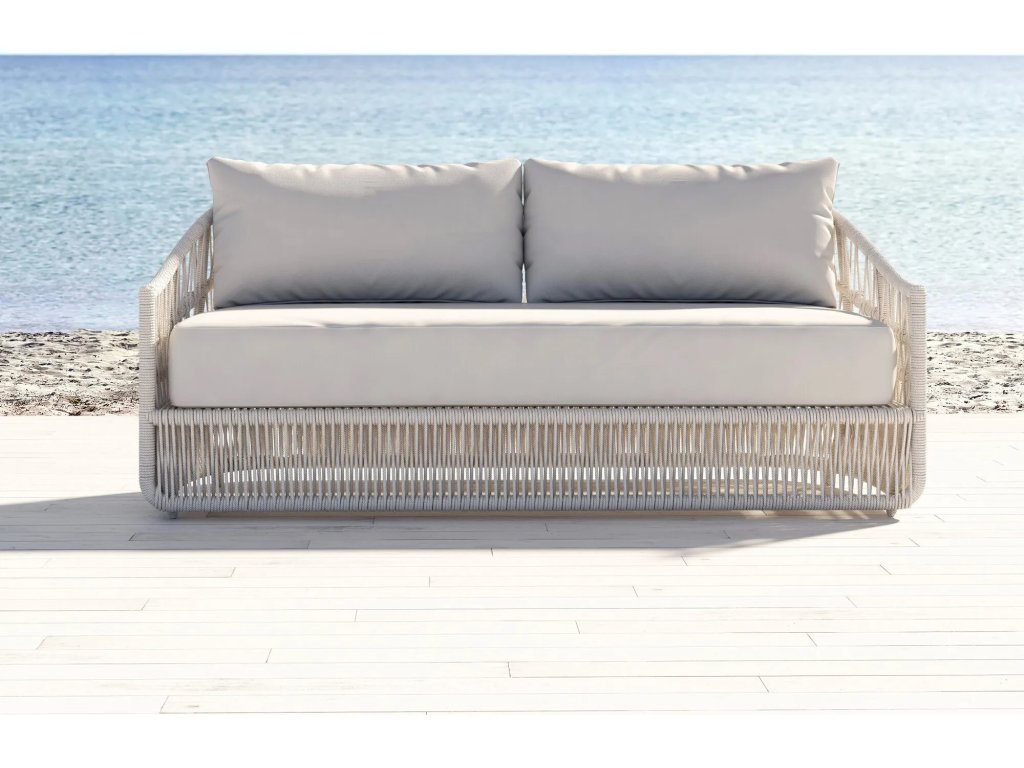 Dana Rope Sofa in Linen Canvas w/ Self Welt - image 3