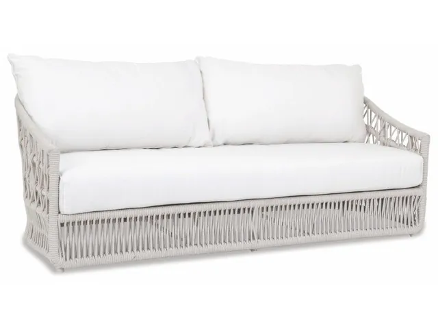 Dana Rope Sofa in Linen Canvas w/ Self Welt