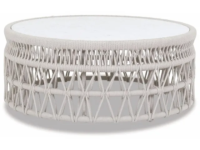 Dana Coffee Table with Honed Carrara Marble Top