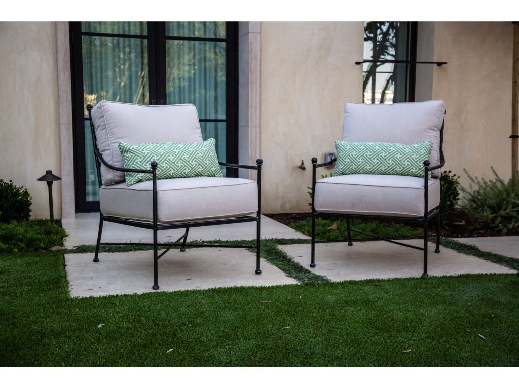 Provence Club Chair in Canvas Flax w/ Self Welt - image 3