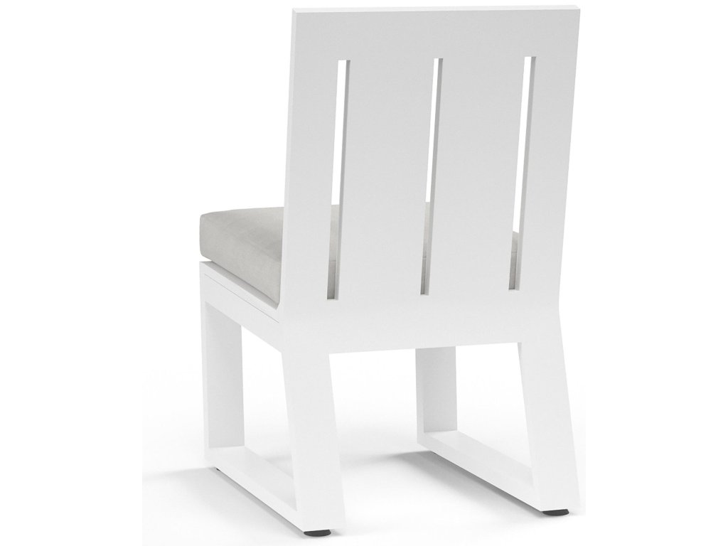 Newport Armless Dining Chair in Cast Silver, No Welt - image 3