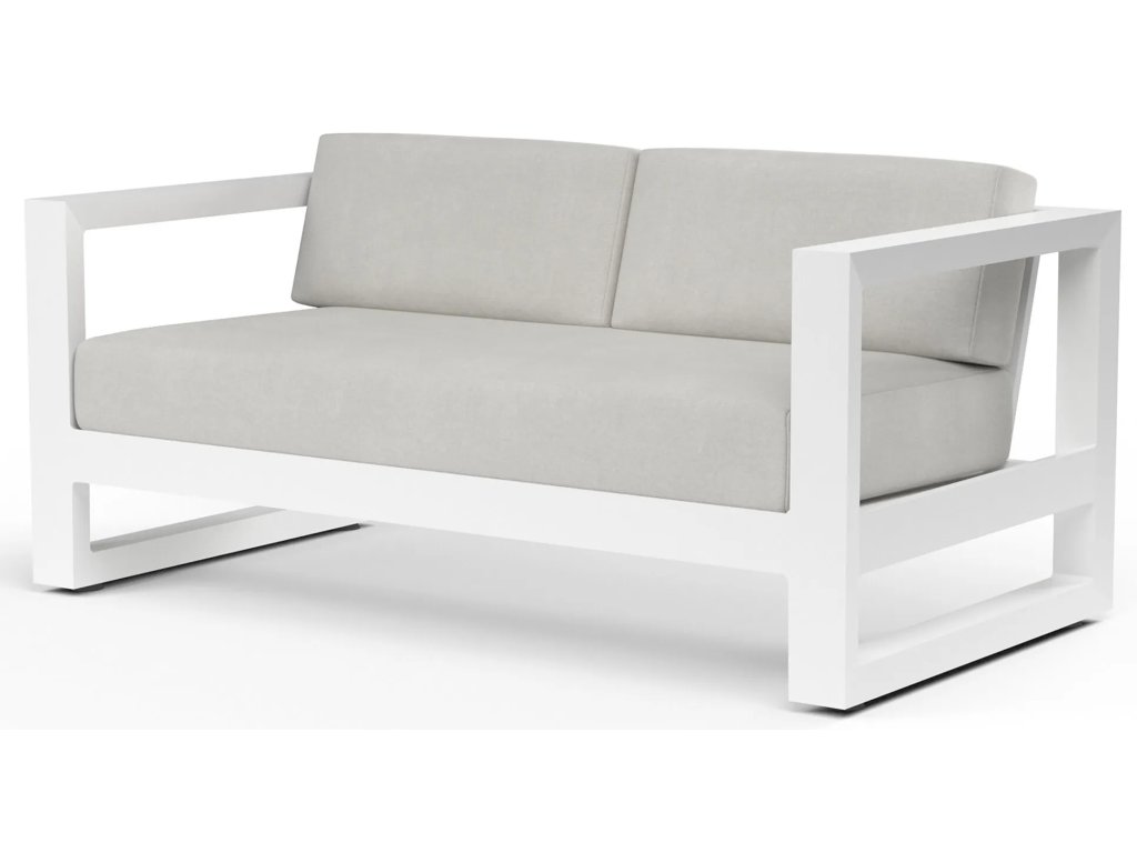 Newport Loveseat in Cast Silver, No Welt - main image