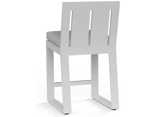 Newport Barstool in Cast Silver, No Welt