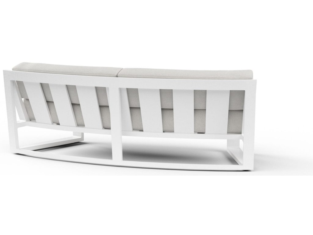 Newport Curved Sofa in Cast Silver, No Welt - main image