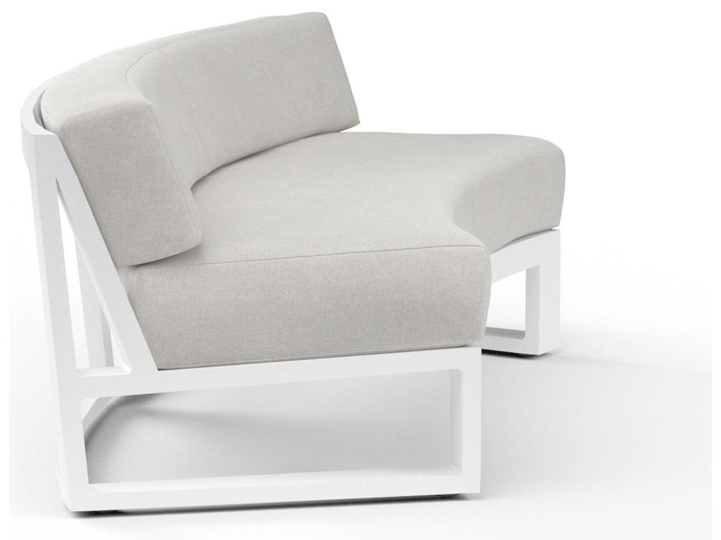 Newport Curved Sofa in Cast Silver, No Welt - image 1