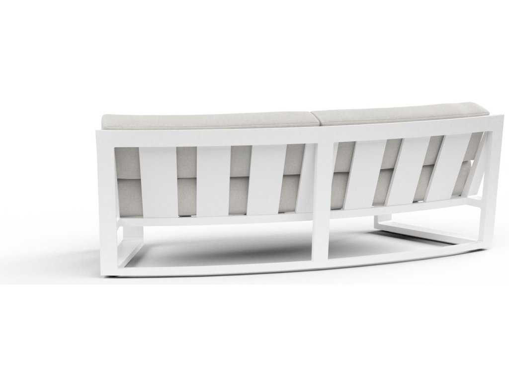 Newport Curved Sofa in Cast Silver, No Welt - image 3